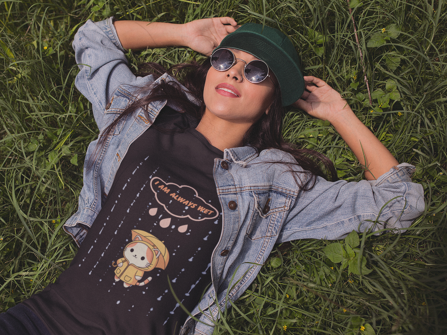 Weatherproof Mood – Cat with Umbrella Shirt