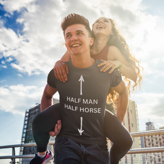"Half Man, Half Horse" Funny Mythical Humor T-Shirt – Arrow Edition