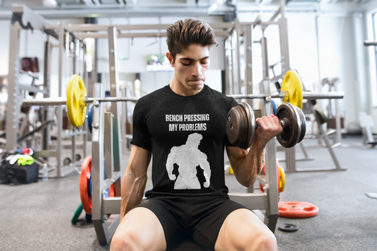 Bench Pressing My Problems – Funny Gym Shirt