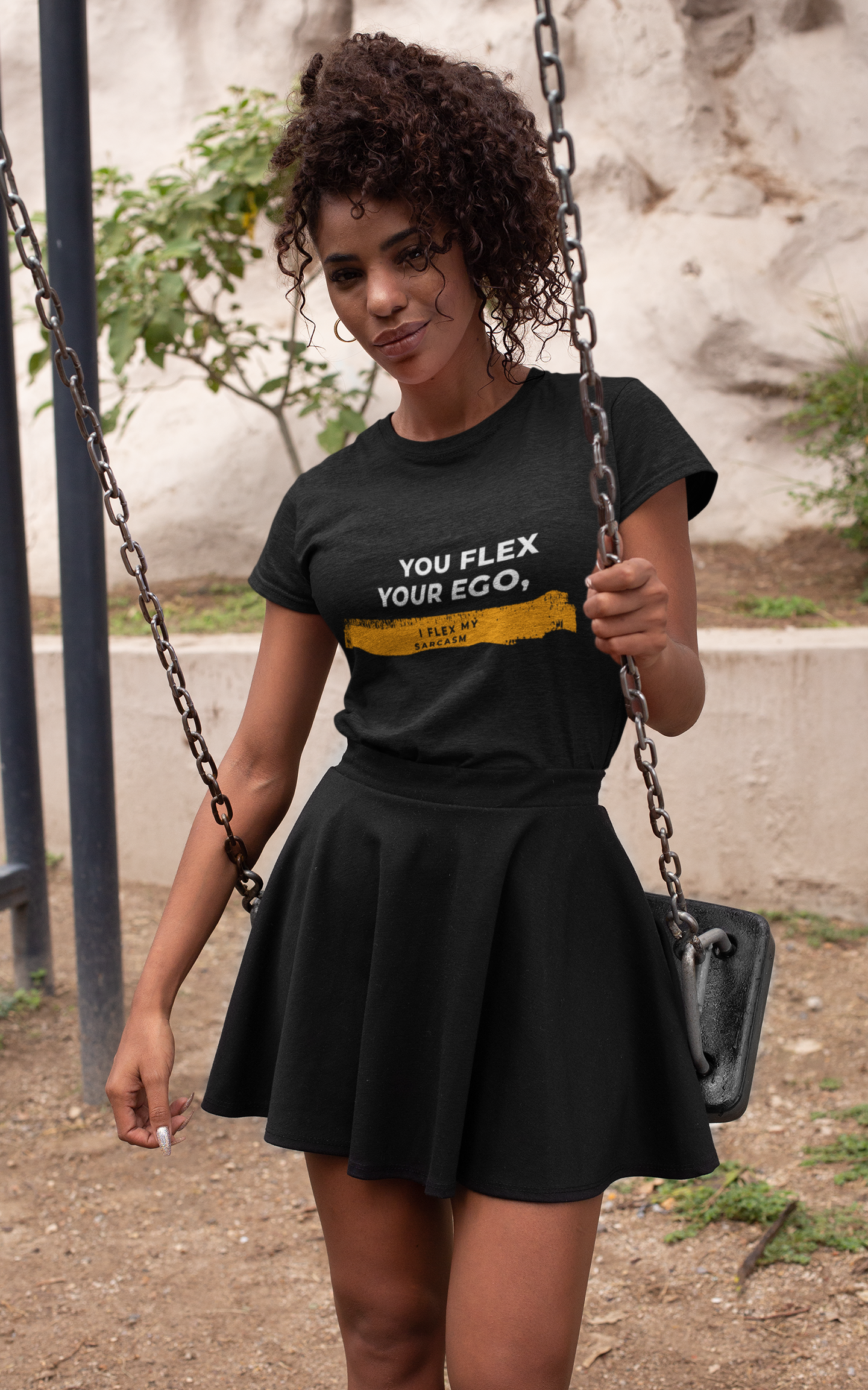You Flex Your Ego, I Flex My Sarcasm – Funny Statement Shirt