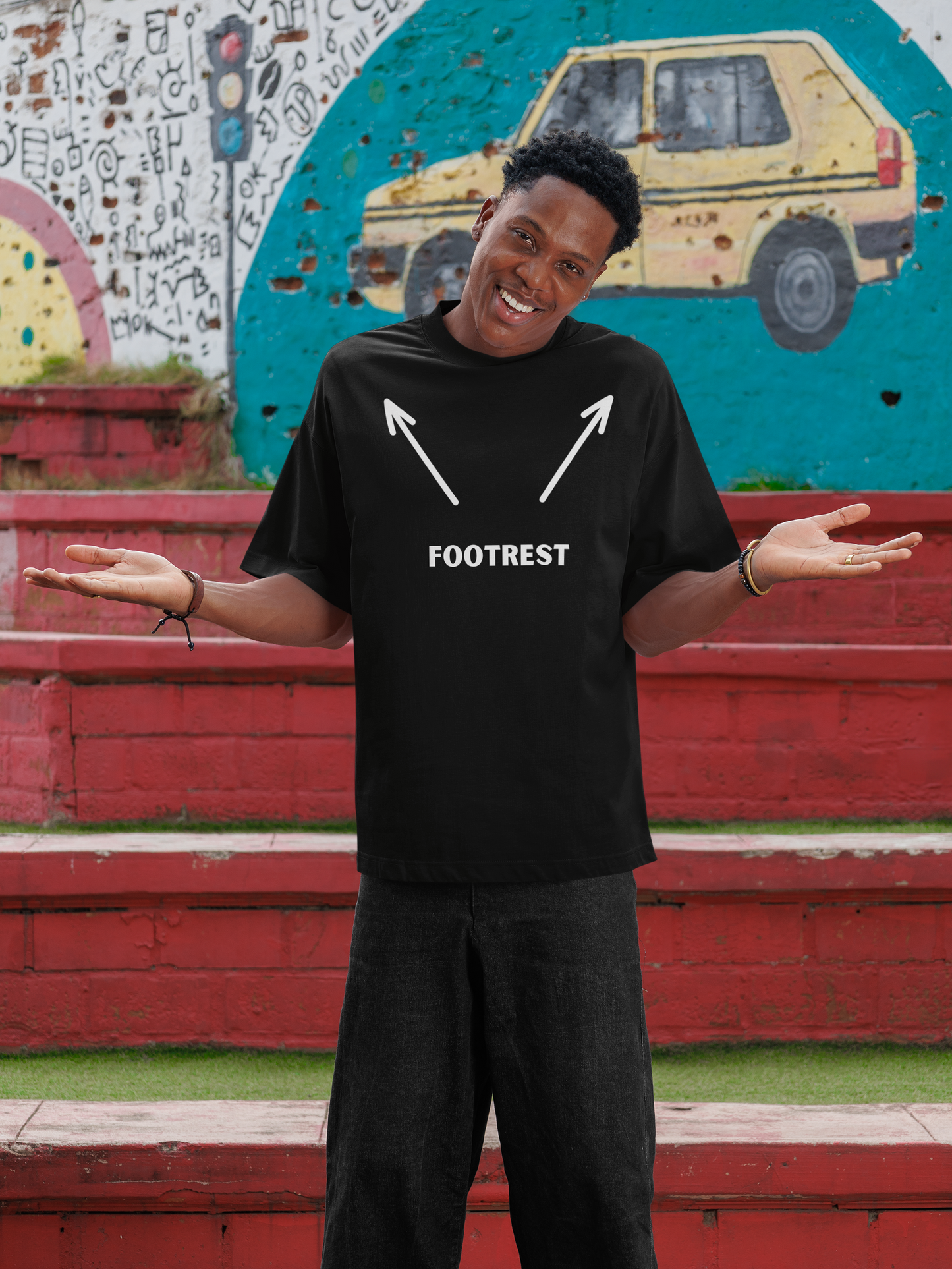 Footrest Shoulder T-Shirt – Funny Gift