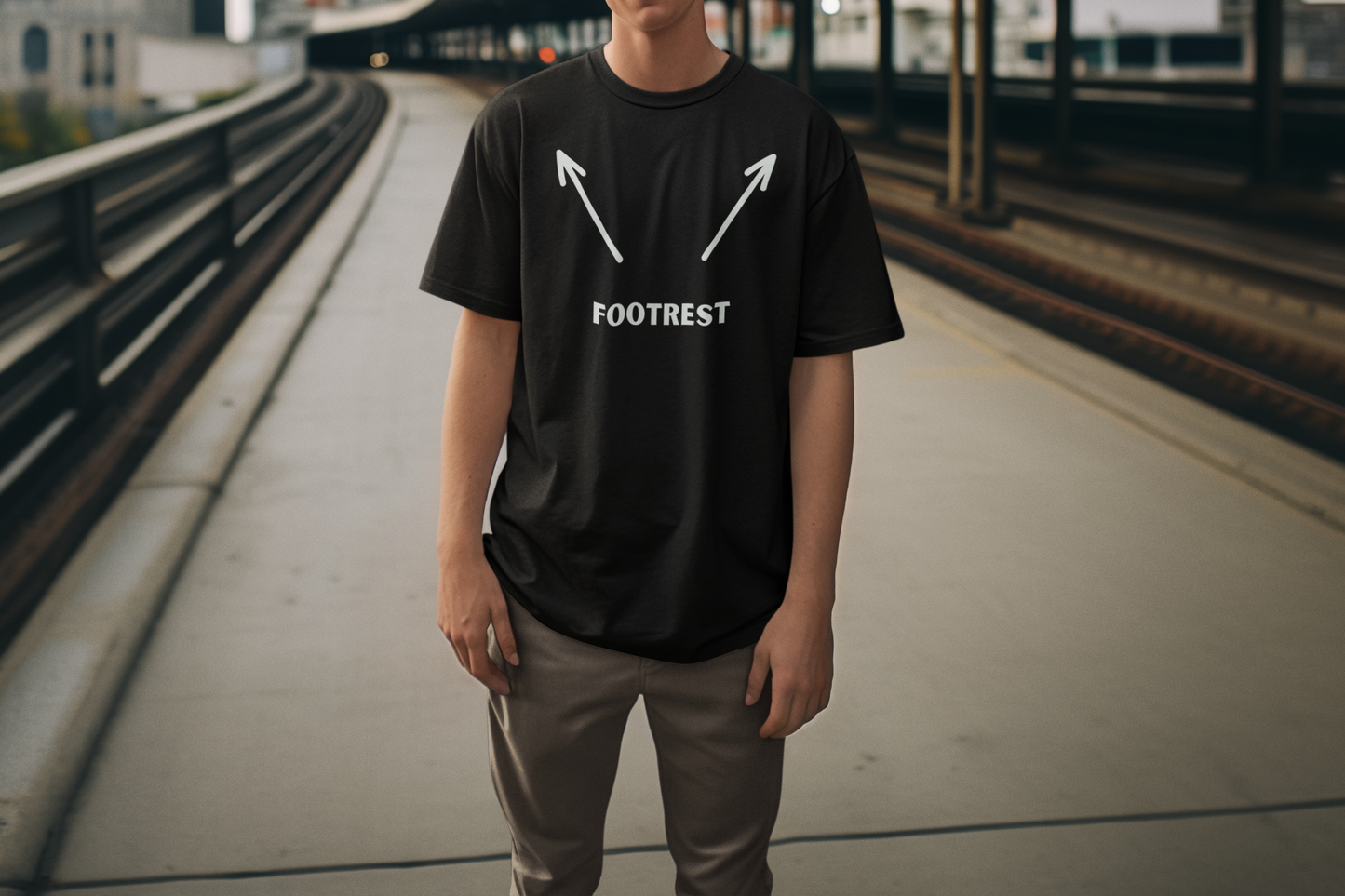 Footrest Shoulder T-Shirt – Funny Gift